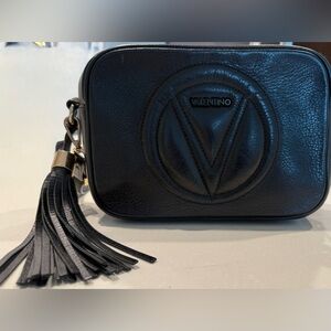 Valentino By Mario Valentino Black Leather Crossbody Bag